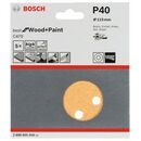 Bosch Schleifblatt C470 für Exzenterschleifer, 115 mm, 40, 8 Löcher, Klett, 5er-Pack (2 608 605 058), image _ab__is.image_number.default