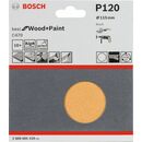 Bosch Schleifblatt-Set C470, 115 mm, 120, ungelocht, Klett, 10er-Pack (2 608 605 429), image 