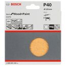 Bosch Schleifblatt-Set C470, 125 mm, 40, ungelocht, Klett, 10er-Pack (2 608 605 438), image 