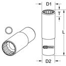 KS Tools 1/4" 12-kant-Stecknuss, lang, 4,5mm, image _ab__is.image_number.default