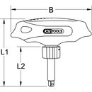 KS Tools 1/4" ERGOTORQUEmax T-Griff-Umschaltknarre, 45 Zahn, image _ab__is.image_number.default