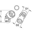 KS Tools 3/8" CHROMEplus® 12-kant-Stecknuss mit Gelenk, 3/4", image _ab__is.image_number.default