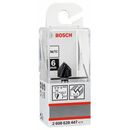 Bosch V-Nutfräser Standard for Wood mit 6 mm Schaft, D1 12,7 mm, L 12,7 mm,G 45 mm,90° (2 608 628 447), image 