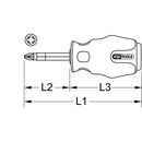 KS Tools ERGOTORQUEmax Schlagkappen-Schraubendreher, PZ2, kurze Form, image _ab__is.image_number.default