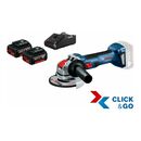 Bosch GWX 18V-7 Professional Akku-Winkelschleifer 18V Brushless 125mm X-LOCK + 2x Akku 4,0Ah + Ladegerät + Koffer, image 