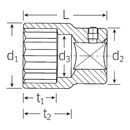 Stahlwille 3/4" (20mm) Steckschlüsseleinsatz SW.1 3/4" L.70mm, image _ab__is.image_number.default