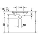 Duravit Waschtisch MED DURASTYLE ohne Überlauf, mit Hahnlochbank, 600 x 440 mm, 1 Hahnloch weiß, image _ab__is.image_number.default