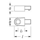 HAZET Durchsteck-Vierkant 6413-2 Vierkant massiv 10 mm (3/8 Zoll) Vierkant massiv 6,3 mm (1/4 Zoll), image _ab__is.image_number.default