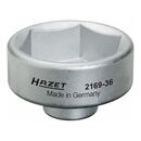 HAZET Ölfilter-Schlüssel 2169-36 Vierkant hohl 10 mm (3/8 Zoll) Außen-Sechskant Profil, image 
