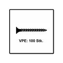 Fischer Power-Fast II FPF II Spanplattenschraube 6,0x90 mm 100 Stück ( 670487 ) Senkkopf mit Torx Teilgewinde galvanisch verzinkt, blau passiviert, image _ab__is.image_number.default