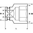 Bosch Steckschlüsseleinsatz, SW 30 mm, L 53 mm, 44 mm, M20, 46,5 mm (1 608 556 027), image 
