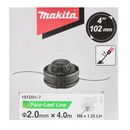 Makita 2-Fadenkopf Tap&Go 2,0 mm ( 191D91-7 ) + Mähfaden rund 1,6 mm 15 m ( E-02733 ) für 18 V Akku Rasentrimmer DUR 187 und DUR 188, image _ab__is.image_number.default