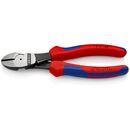 KNIPEX 74 12 180 Kraft-Seitenschneider mit Mehrkomponenten-Hüllen schwarz atramentiert 180 mm, image 