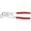 KNIPEX 86 03 150 SB Zangenschlüssel Zange und Schraubenschlüssel in einem Werkzeug mit Kunststoff überzogen verchromt 150 mm, image _ab__is.image_number.default