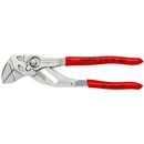 KNIPEX 86 03 180 SB Zangenschlüssel Zange und Schraubenschlüssel in einem Werkzeug mit Kunststoff überzogen verchromt 180 mm, image _ab__is.image_number.default