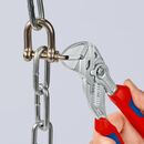 KNIPEX 86 05 180 T Zangenschlüssel Zange und Schraubenschlüssel in einem Werkzeug mit Mehrkomponenten-Hüllen, mit integrierter Befestigungsöse zum Anbringen einer Absturzsicherung verchromt 180 mm, image _ab__is.image_number.default