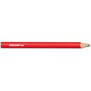 GEDORE red Handwerker-Bleistift 75mm oval rot 12 Stück, R90950012, image 