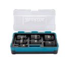 Makita B-69733 Blue Black Steckschlüssel Set 7 tlg. 1/2" 13 17 19 21 22 24 mm, image 