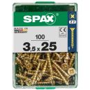 Spax - Universalschrauben 3.5 x 25 mm pz 2 Senkkopf - 100 Stk. Holzschrauben, image 