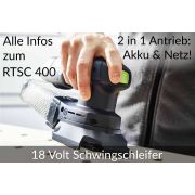Alle Infos zum RTSC 400 - 18 Volt Schwingschleifer von Festool