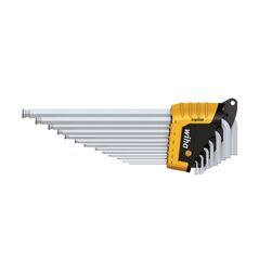Wiha Stiftschlüssel Set im ErgoStar Halter Sechskant-Kugelkopf MagicRing® 13-tlg. mattverchromt, Zoll-Ausführung (36521), image 