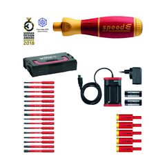 Wiha E-Schraubendreher Set 3 speedE® gemischt 25-tlg in L-Boxx Mini mit slimBits, easyTorque Adaptern, Batterien und Ladegerät EU (41913), image 