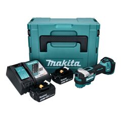 Makita DTM52RGJ Akku-Multifunktionswerkzeug 18V Brushless + 2x Akku 6,0Ah + Ladegerät + Koffer, image 