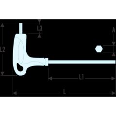 Facom Stiftschluessel T-Griff 6-Kant SLS 2,5mm, image 