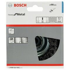 Bosch Topfbürste, Stahl, gezopfter Draht, 90 mm, 0,5 mm, 8500 U/ min, M 14 (1 608 614 001), image 