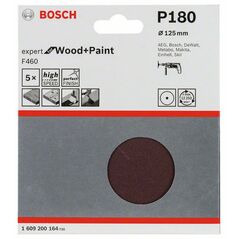 Bosch Schleifblatt-Set F460 Expert for Wood and Paint, 125 mm, 180, 5er-Pack (1 609 200 164), image 