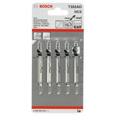 Bosch Stichsägeblatt T 101 AO Clean for Wood, 5er-Pack (2 608 630 031), image 