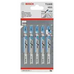 Bosch Stichsägeblatt T 118 B Basic for Metal, 5er-Pack (2 608 631 014), image 