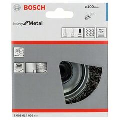 Bosch Topfbürste, Stahl, gezopfter Draht, 100 mm, 0,8 mm, 8500 U/ min, M 14 (1 608 614 002), image 