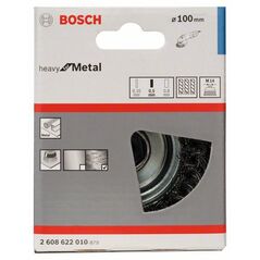 Bosch Topfbürste, Stahl, gezopfter Draht, 100 mm, 0,5 mm, 8500 U/ min, M 14 (2 608 622 010), image 