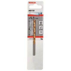 Bosch Metallbohrer HSS-TiN, DIN 338, 5,5 x 57 x 93 mm (2 608 596 706), image 