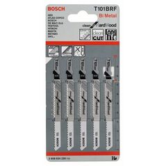 Bosch Stichsägeblatt T 101 BRF Clean for Hard Wood, 5er-Pack (2 608 634 235), image 