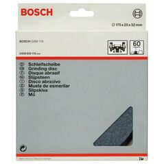 Bosch Schleifscheibe für Doppelschleifmaschine, 175 mm, 32 mm, 60 (2 608 600 110), image 