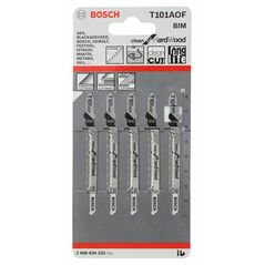 Bosch Stichsägeblatt T 101 AOF Clean for Hard Wood, 5er-Pack (2 608 634 233), image 