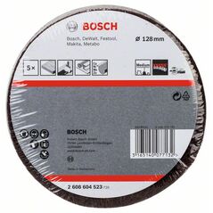 Bosch Schleifvlies, Klett, 128 mm, 280, mittel, Korund, 5er-Pack (2 608 604 523), image 