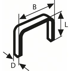 Bosch Flachdrahtklammer Typ 57, 10,6 x 1,25 x 6 mm (2 609 200 229), image 