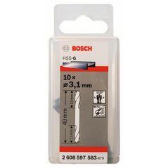 Bosch Doppelendbohrer HSS-G, 3,1 x 11 x 49 mm, 10er-Pack (2 608 597 583), image 