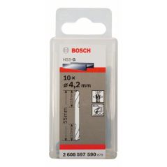Bosch Doppelendbohrer HSS-G, 4,2 x 14 x 55 mm, 10er-Pack (2 608 597 590), image 