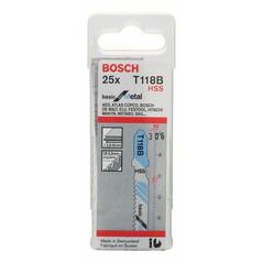 Bosch Stichsägeblatt T 118 B Basic for Metal, 25er-Pack (2 608 638 471), image 