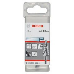 Bosch Stufenbohrer HSS, Sechskantschaft, 4 - 20 mm, 1/4 Zoll, 70,5 mm, 9 Stufen (2 608 597 524), image 
