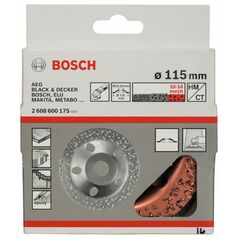 Bosch Hartmetalltopfscheibe, 115 x 22,23 mm, grob, flach (2 608 600 175), image 
