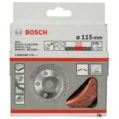 Bosch Hartmetalltopfscheibe, 115 x 22,23 mm, mittel, flach (2 608 600 176), image 