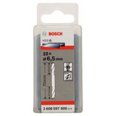 Bosch Doppelendbohrer HSS-G, 6,5 x 22 x 70 mm, 10er-Pack (2 608 597 600), image 