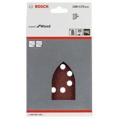 Bosch Schleifblatt C430, 100 x 170 mm, 80, 8 Löcher, Klett, 5er-Pack (2 608 605 184), image 