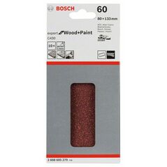 Bosch Schleifblatt C430, 80 x 133 mm, 60, 8 Löcher, Klett, 10er-Pack (2 608 605 279), image 