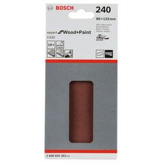 Bosch Schleifblatt C430, 80 x 133 mm, 240, 8 Löcher, Klett, 10er-Pack (2 608 605 283), image 